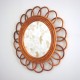 Miroir fleur en rotin vintage