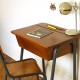Bureau et chaise d'écolier années 50