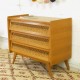 Commode en bois et rotin 2