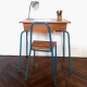 Bureau et chaise années 50 Teal