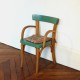 Petit fauteuil Baumann vert olive 1