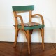 Petit fauteuil Baumann vert olive 2