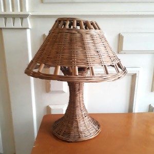 Lampe tout osier vintage