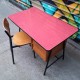 Bureau années 60 en formica rouge 3