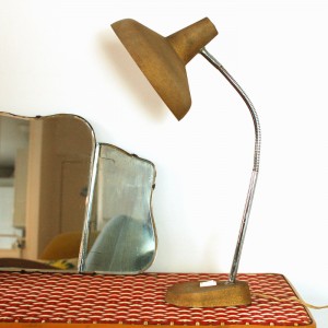 Lampe vintage dorée