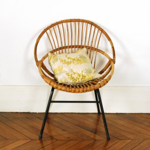 Chaise en rotin vintage