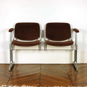 Banc de deux fauteuils vintage