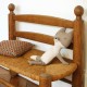 Banc ancien paillé pour enfants 5