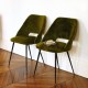 Chaise vintage fourrure verte 2