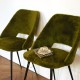 Chaise vintage fourrure verte 3