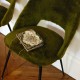 Chaise vintage fourrure verte 4