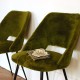 Chaise vintage fourrure verte 6