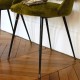 Chaise vintage fourrure verte 7