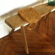 Banc ancien en bois brut