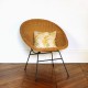 Fauteuil en rotin vintage