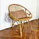 Fauteuil en rotin vintage