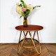 Table en rotin et osier vintage