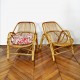 Fauteuil en rotin vintage