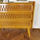 Commode en bois et rotin vintage 4