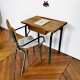 Ensemble bureau et chaise d'école vintage 2