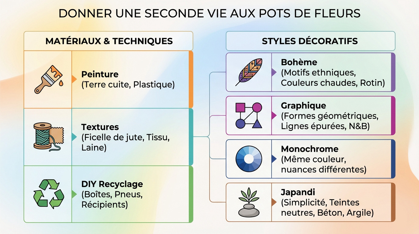 Atelier de peinture sur pots en terre cuite pour une décoration personnalisée
