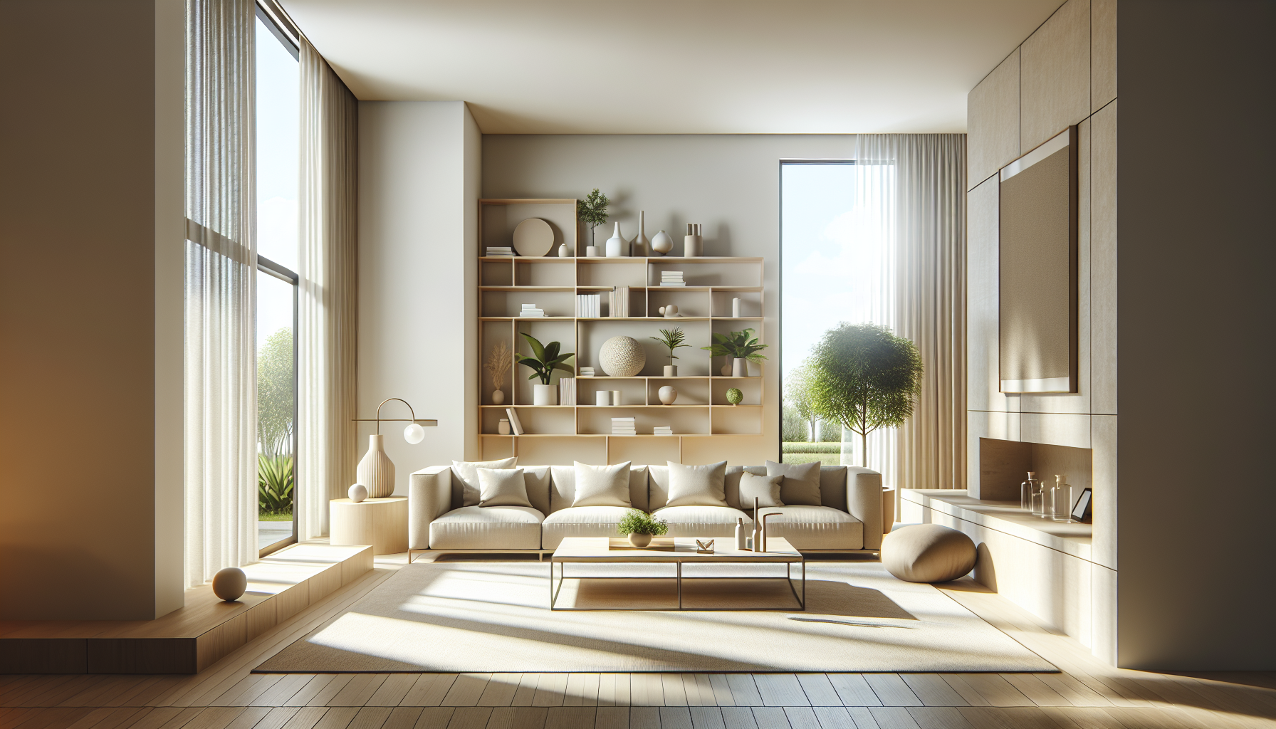 Canapé dans un salon moderne