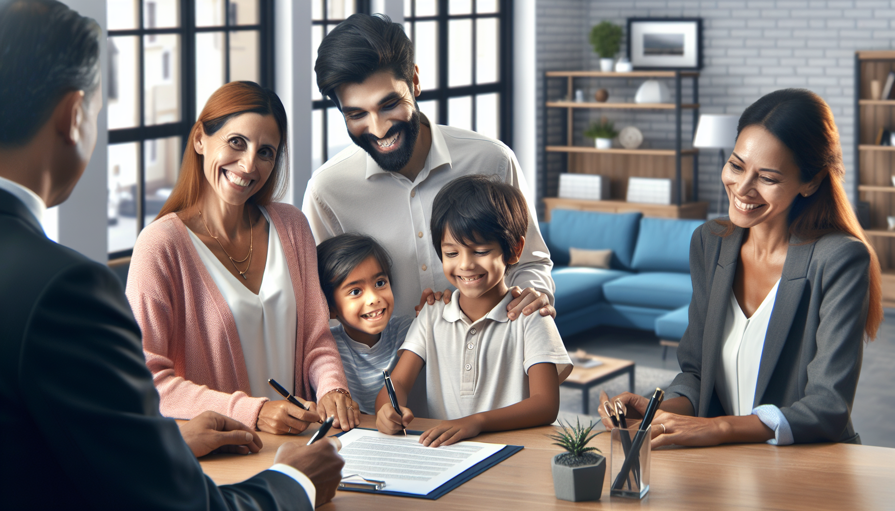 Conseiller du Crédit Agricole présentant les taux immobiliers 2026 à un couple d'acheteurs