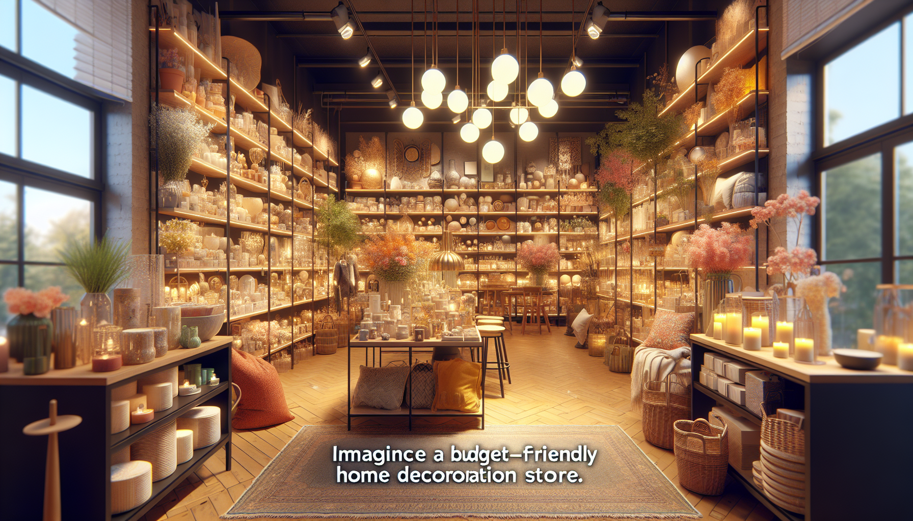 Rayon décoration d'un magasin Centrakor avec objets déco, coussins et accessoires maison à prix discount