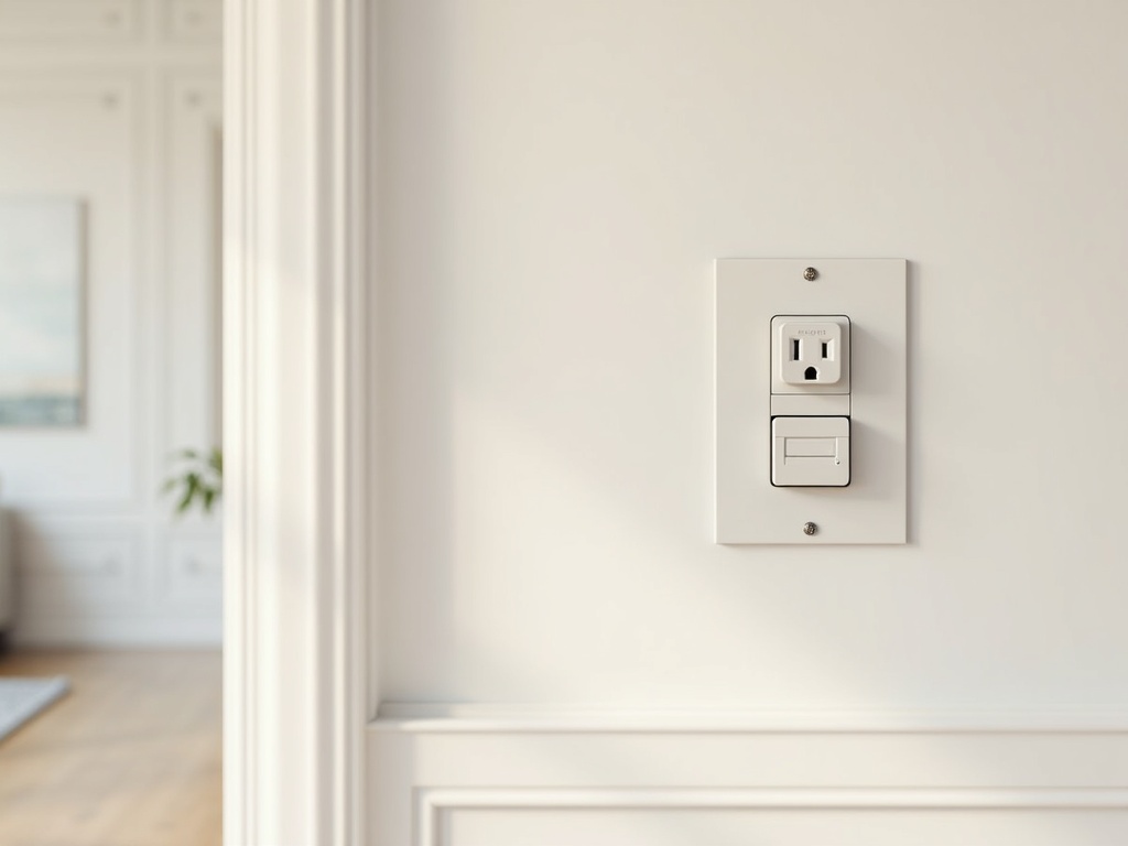 123 elec matériel électrique Legrand interrupteurs et prises sur mur blanc