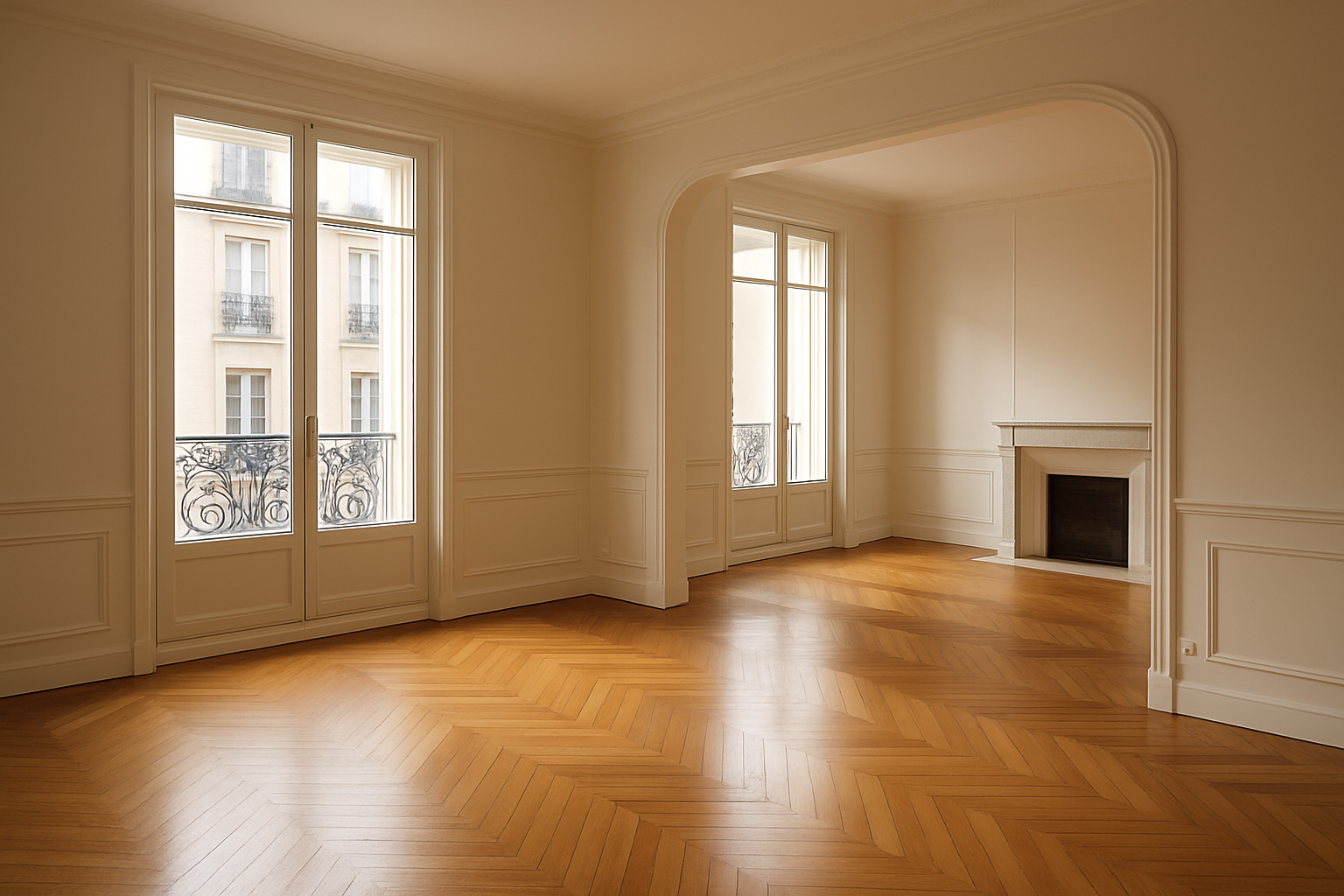 vider un logement - appartement vide et lumineux prêt pour la vente