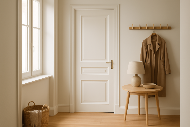 JeldWen porte intérieure blanche dans un couloir élégant